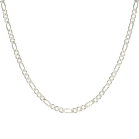 925 Sterling Silver Solid Classic Figaro Silver Plated 120 5.0mm