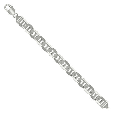 925 Sterling Silver Solid Classic Mariner Silver Chain 300 11mm