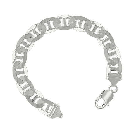 925 Sterling Silver Solid Classic Mariner Silver Chain 300 11mm