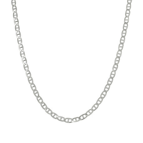 925 Sterling Silver Solid Classic Mariner Silver Chain 060 2mm