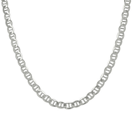 925 Sterling Silver Solid Classic Mariner Silver Chain 080 3mm