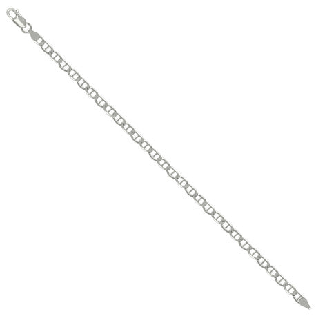 925 Sterling Silver Solid Classic Mariner Silver Chain 100 4mm