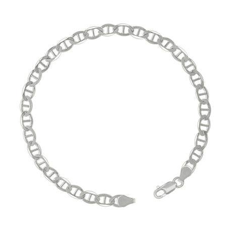 925 Sterling Silver Solid Classic Mariner Silver Chain 120 5mm