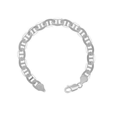 925 Sterling Silver Solid Classic Mariner Silver Chain 200 8mm