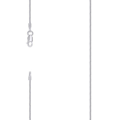 925 Silver Solid Franco Chain Rhodium 030 0.5mm