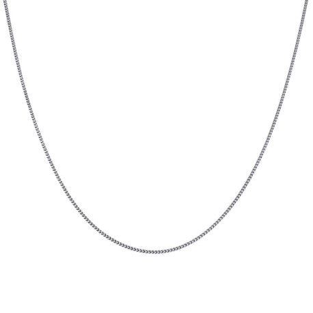 925 Silver Solid Franco Chain Rhodium 030 0.5mm