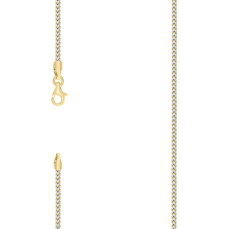 925 Silver Solid Franco Chain Two-tone 130 1.5mm