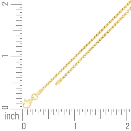 925 Silver Solid Franco Chain Yellow 130 1.5mm