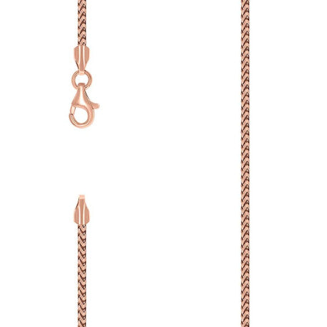 925 Silver Solid Franco Chain Rose 130 1.5mm