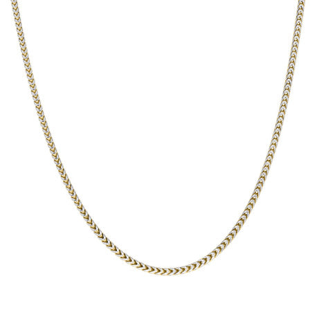 925 Silver Solid Franco Chain Two-tone 130 1.5mm