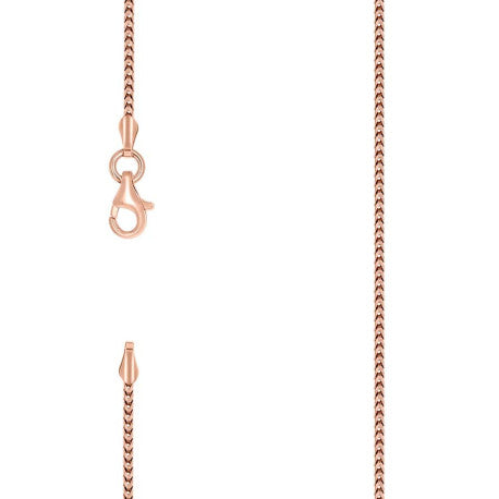 925 Silver Solid Franco Chain Rose 100 1mm