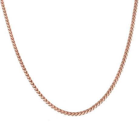 925 Silver Solid Franco Chain Rose 180 2mm