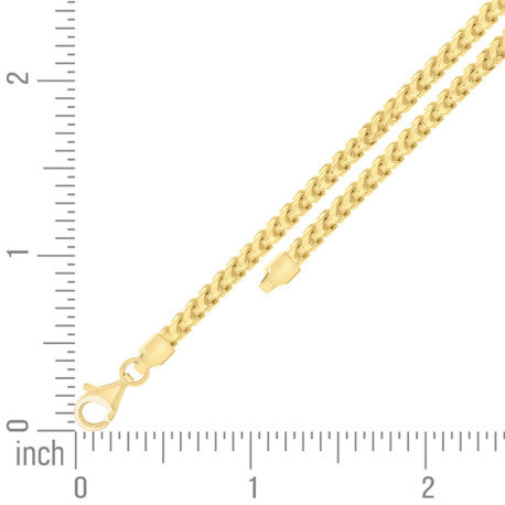 925 Silver Solid Franco Chain Yellow 370 3.7mm