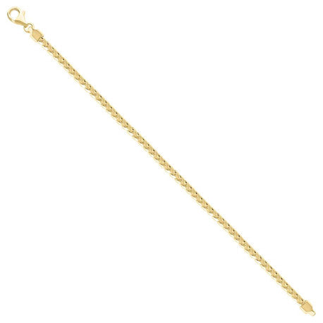 925 Silver Solid Franco Chain Yellow 370 3.7mm