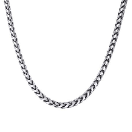 925 Silver Solid Franco Chain Rhodium 420 4.2mm
