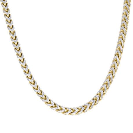 925 Silver Solid Franco Chain Two-tone 420 4.2mm