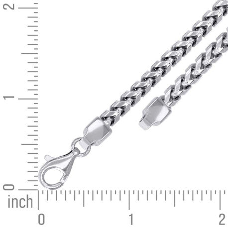 925 Silver Solid Franco Chain Rhodium 470 5mm