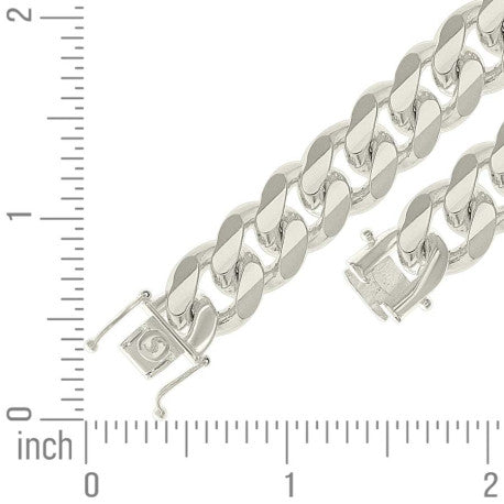 925 Sterling Silver Solid Miami Cuban Chain Silver 400 12.8mm