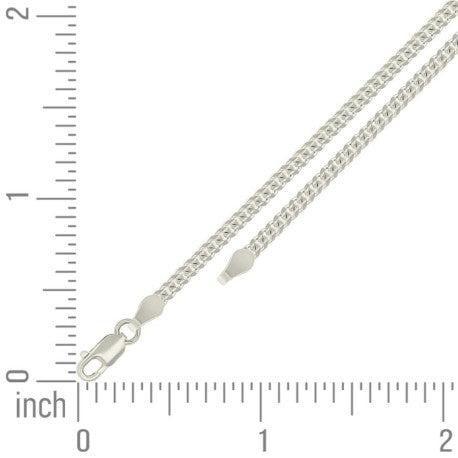 925 Sterling Silver Solid Miami Cuban Chain Silver 080 2.5mm