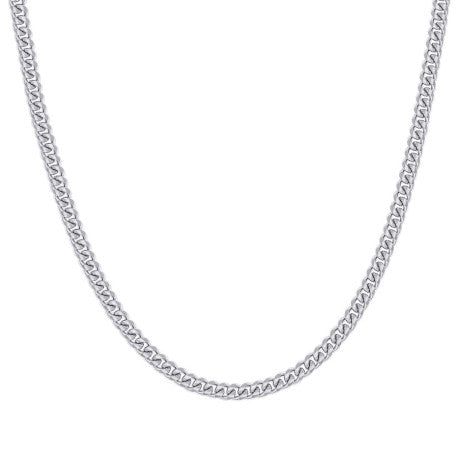 925 Sterling Silver Solid Miami Cuban Chain Rhodium 080 2.6mm