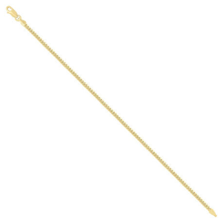 925 Sterling Silver Solid Miami Cuban Chain Yellow 080 2.6mm