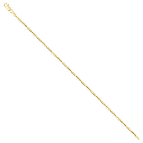 925 Sterling Silver Solid Miami Cuban Chain Yellow 060 2mm