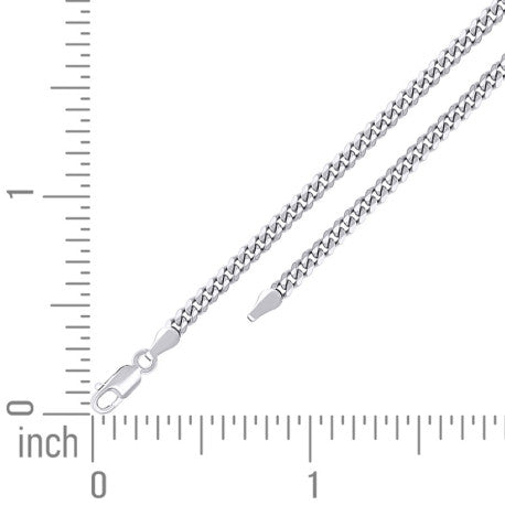 925 Sterling Silver Solid Miami Cuban Chain Rhodium 100 3.5mm
