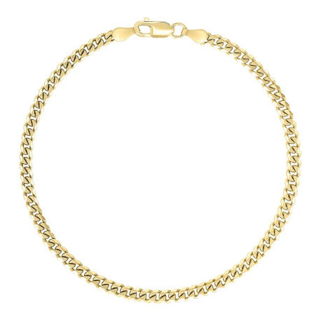 925 Sterling Silver Solid Miami Cuban Chain Yellow 100 3.5mm