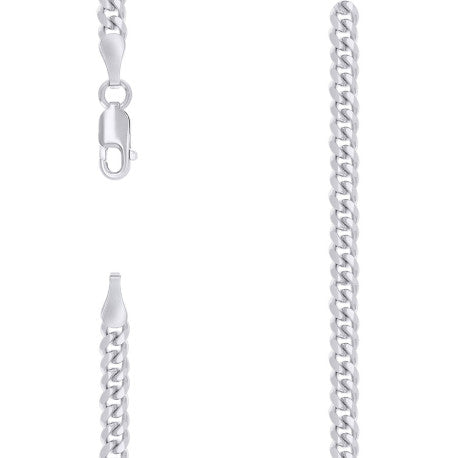 925 Sterling Silver Solid Miami Cuban Chain Rhodium 100 3.5mm