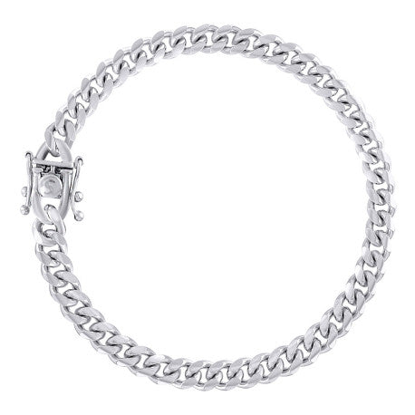 925 Sterling Silver Solid Miami Cuban Chain Rhodium 180 6.3mm