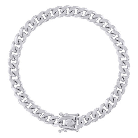 925 Sterling Silver Solid Miami Cuban Chain Rhodium 200 7mm