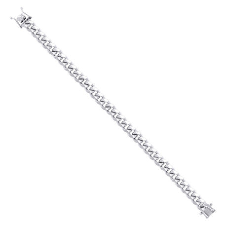 925 Sterling Silver Solid Miami Cuban Chain Rhodium 250 8.4mm