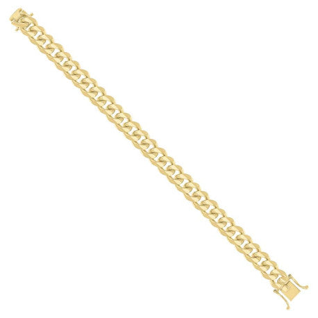925 Sterling Silver Solid Miami Cuban Chain Yellow 300 9.8mm