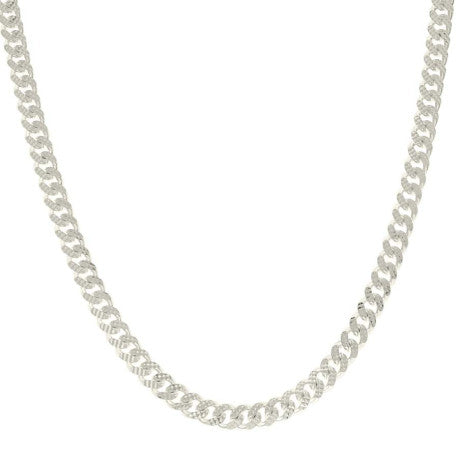 925 Sterling Silver Solid Miami Cuban Pyramid Chain Silver 200 7mm