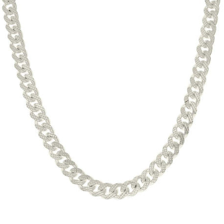 925 Sterling Silver Solid Miami Cuban Pyramid Chain Silver 300 9.8mm