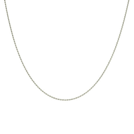 925 Sterling Silver Solid Rope Chain Silver 030 1mm