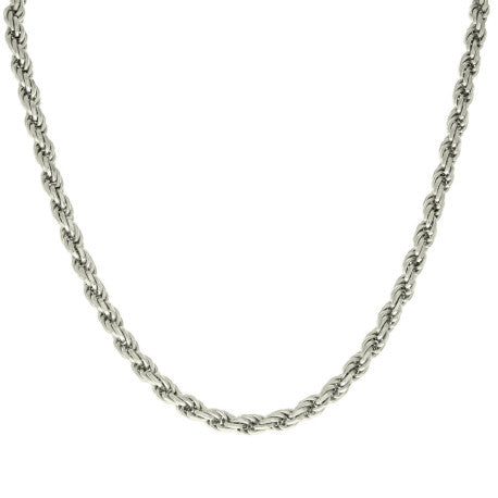 925 Sterling Silver Solid Rope Chain Silver 120 5mm