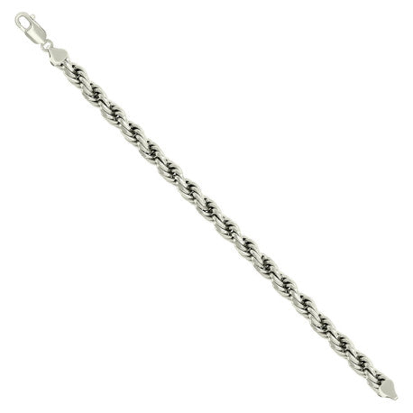 925 Sterling Silver Solid Rope Chain Silver 150 7mm