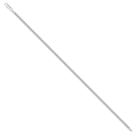 925 Sterling Silver Solid Super Flat Cuban Chain Silver 080 3mm