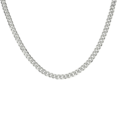 925 Sterling Silver Solid Super Flat Cuban Chain Silver 080 3mm