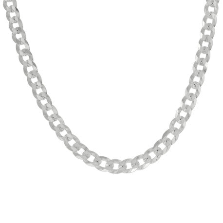 925 Sterling Silver Solid Super Flat Cuban Chain Silver 120 4.7mm