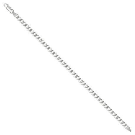 925 Sterling Silver Solid Super Flat Cuban Chain Silver 120 4.7mm