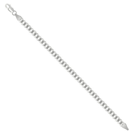 925 Sterling Silver Solid Super Flat Cuban Chain Silver 150 5.2mm