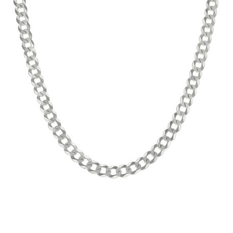 925 Sterling Silver Solid Super Flat Cuban Chain Silver 160 6mm