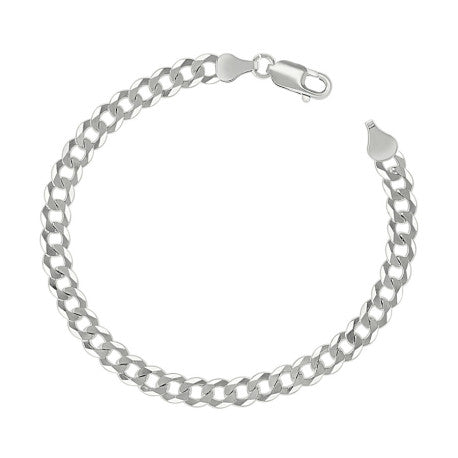 925 Sterling Silver Solid Super Flat Cuban Chain Silver 160 6mm