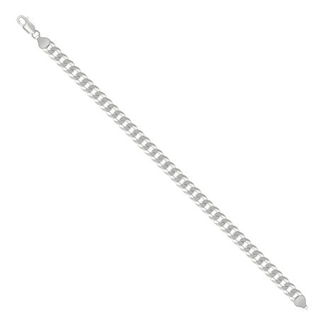 925 Sterling Silver Solid Super Flat Cuban Chain Silver 180 7.2mm