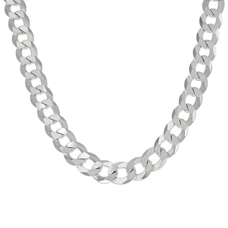 925 Sterling Silver Solid Super Flat Cuban Chain Silver 200 7.8mm