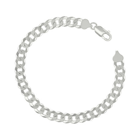 925 Sterling Silver Solid Super Flat Cuban Chain Silver 200 7.8mm