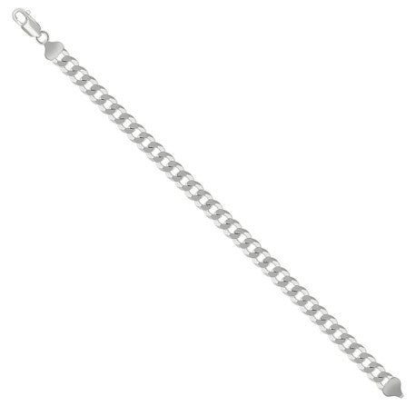 925 Sterling Silver Solid Super Flat Cuban Chain Silver 200 7.8mm