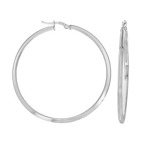 925 Silver Triangle Hoop Earrings 3mm-50